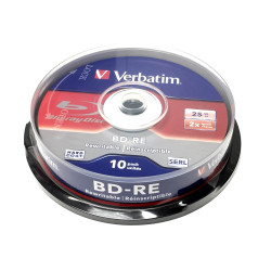 BD-RE Verbatim 25GB 2x White Blue Surface Hard Coat - 10 uni
