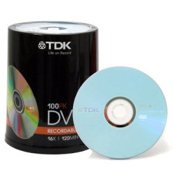 TDK DVD-R 4.7 GB - 16x - 100 pcs in Cakebox