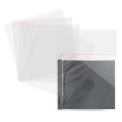 Pack 100 - Bolsas Finalização Transparentes para Jewelcase 10.4mm