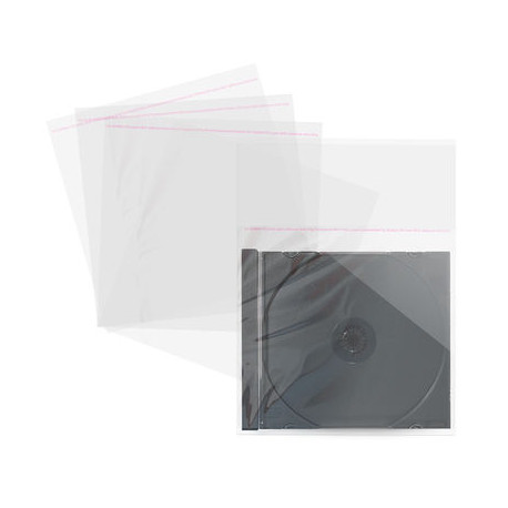 Pack 100 - MediaRange clear plastic sleeves for 10.4mm CD jewelcase