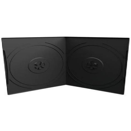 Capa CD/DVD 7mm, Pocket-Sized, 2 Disc, Black