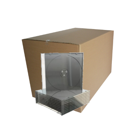 CD Slimcase for 1 disc, 5.2mm, machine packing grade, black tray