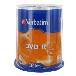 Verbatim DVD-R AZO 4.7GB 16X MATT SILVER SURFACE Cake 100