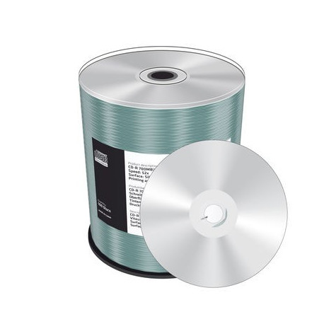 MediaRange CD-R 700MB|80min 52x speed, silver, inkjet fullsurface printable, Cake 100