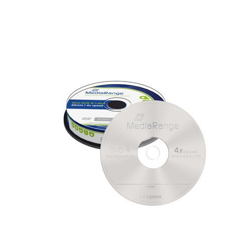 Mini DVD-R 1.4GB|30min Mediarange 4x speed, Cake 10
