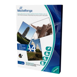MediaRange DIN A4 Photo Paper for inkjet printers, dual-side high-glossy coated, 160g, 50 sheets